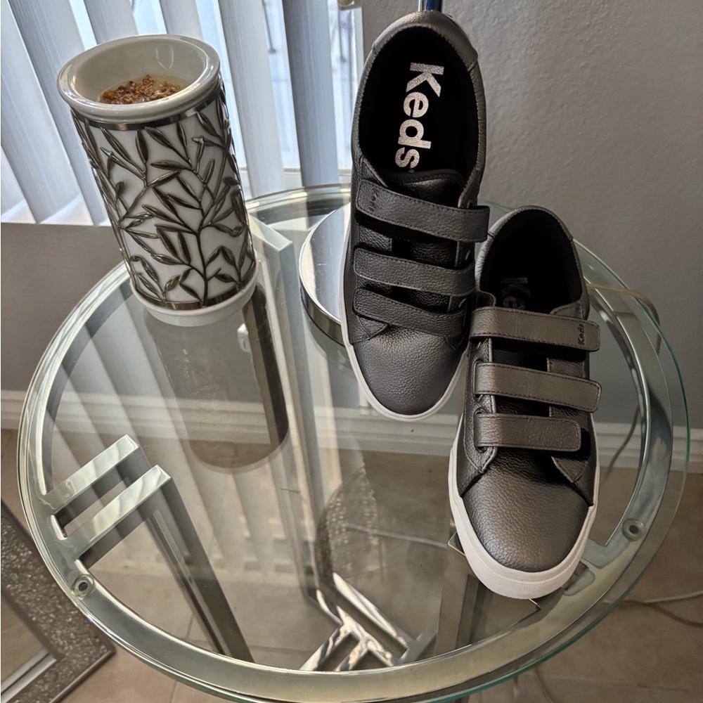Keds Kids' Gray Sneakers with Velcro Straps